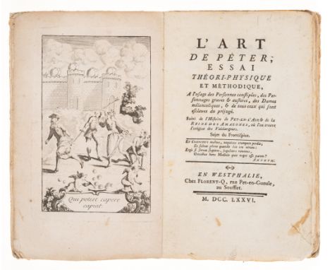 Farting.- [Hurtaut (Pierre Thomas Nicolas) & P.-J. Le Corvaisier.] L'Art de Péter; Essai Théori-Physique et Méthodique, engra
