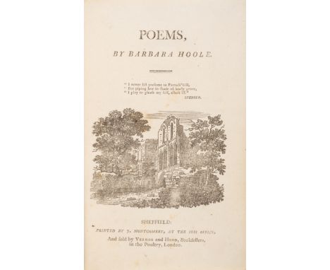 Woman poet.- Hoole (Barbara) Poems, first edition, list of subscribers, contemporary ink ownership name and inscriptions on e