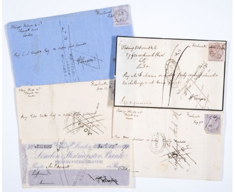Tennyson&nbsp;(Alfred, first Baron&nbsp;Tennyson, poet, 1809-92) Autograph&nbsp;cheque&nbsp;signed "A&nbsp;Tennyson", paid to