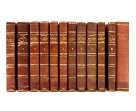 Proust (Marcel) A La Recherche du Temps Perdu, 8 vol. in 12., vol. II-VII first editions, vol. I second edition, vol. VIII la