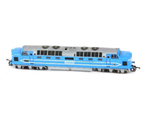 A Lima OO gauge diesel locomotive Deltic, light blue livery, overpainted.