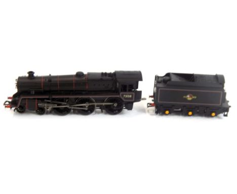 A Bachmann Branchline OO gauge Standard Class 5MT locomotive, 73158, BR black late crest, 4-6-0, with BR 1B tender, 32-501.