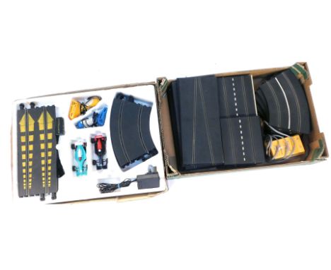 A Hornby Scalextric Monaco GP set C840, boxed, and further Scalextric track and a controller.