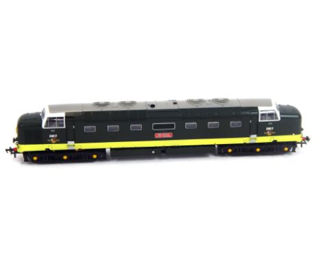 A Bachmann Branchline OO gauge Class 55 Deltic diesel locomotive, D9017, The Durham Light Infantry, BR two tone green, 32-529