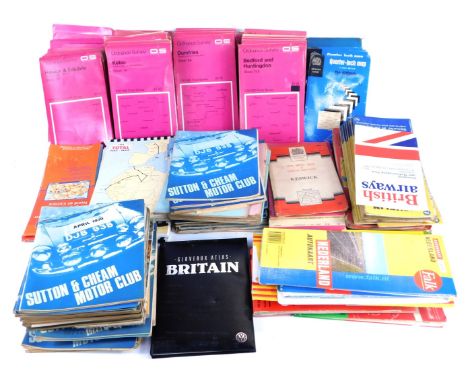 A group of road maps, Monte Carlo, Total Darkness, Ordnance Survey, etc. (1 box)