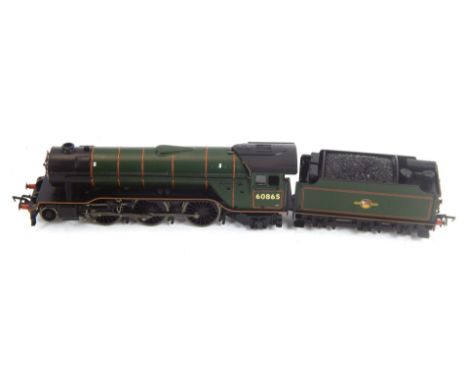 A Bachmann Branchline OO gauge V2 locomotive, 60865, BR lined green late crest, 2-6-2, with stepped tender, 31-563.