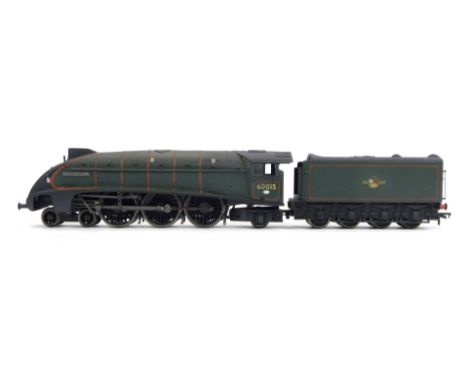A Bachmann Branchline OO gauge Gresley Class A4 locomotive, 0015, Quicksilver, D/chimney, BR green late crest (weathered), 31