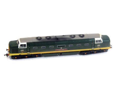 A Bachmann Branchline OO gauge Class 55 Deltic diesel locomotive, D9021, Argyll &amp; Sutherland, BR green (weathered), TMC l