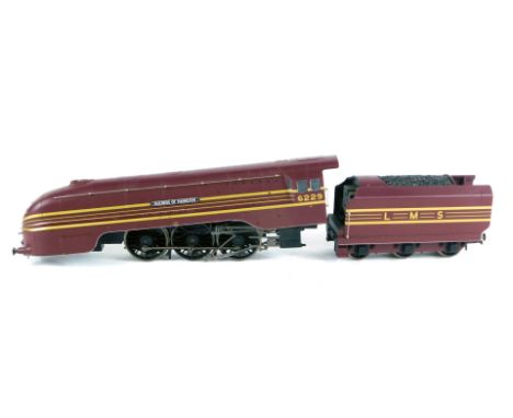A Hornby OO gauge locomotive Duchess of Hamilton, LMS red livery, 4-6-2, DCC ready, boxed. (AF)