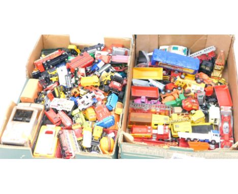 Diecast vehicles, including Matchbox Series King size No 15 Merryweather fire engine, Matchbox Superkings Plymouth Trail Dust