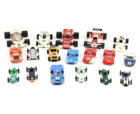 Dinky Polistil and other diecast and plastic racing cars, various scales. (a quantity)