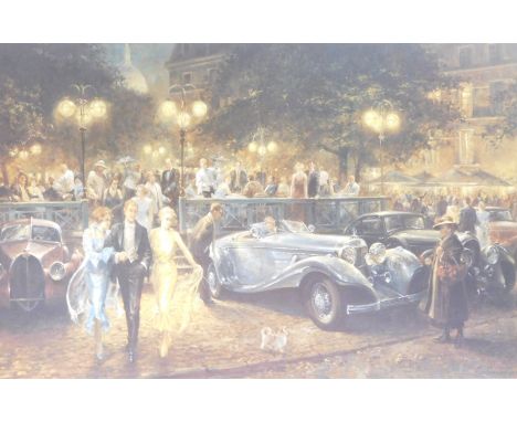 After Alan Fearnley. Montmartre Soiree, limited edition print, 134/500, signed and number in pencil to margin, 36.5cm x 56cm,