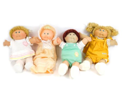 Cabbage Patch Kids, signed to body, missing passports. (4)