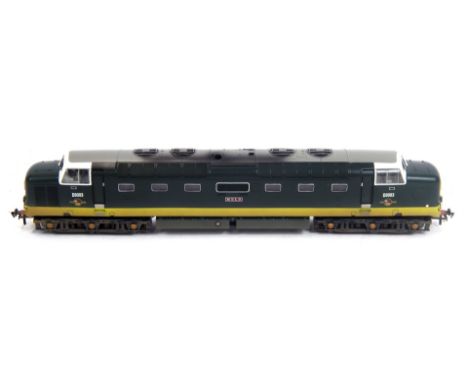 A Bachmann Branchline OO gauge Class 55 Deltic, D9003, Meld, BR green. (in associated box)