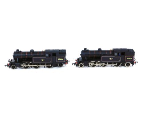 Two Bachmann Branchline OO gauge locomotives, comprising 31-604 V3 tank, 67666, BR late crest, hopper type bunker, and 31-601