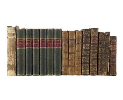 A collection of French books on philosophy and religion, to include Bernard Le Bovier de Fontenelle, Nouveaux Dialogues des M