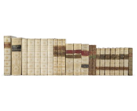 A collection of Italian biographies and memoirs, comprising: Opere storiche del cardinal Bentivoglio, 5 Vols., half bound vel