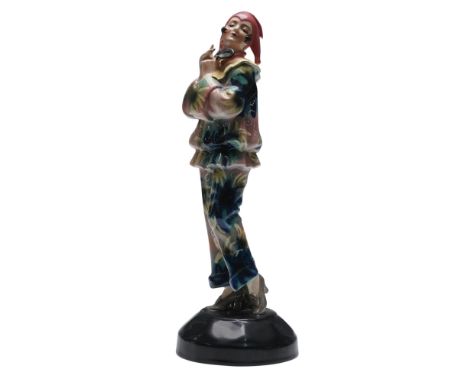 Stephan Dakon and Josef Lorenzl, a figurine "Pierrette with mask standing on a round base", model number: 5532, model: c. 192