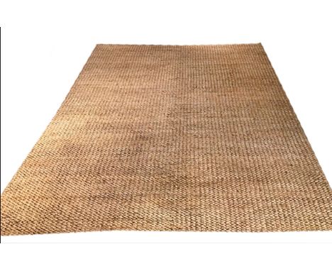 CONTEMPORARY NATURAL JUTE CARPET, 305cm x 244cm.