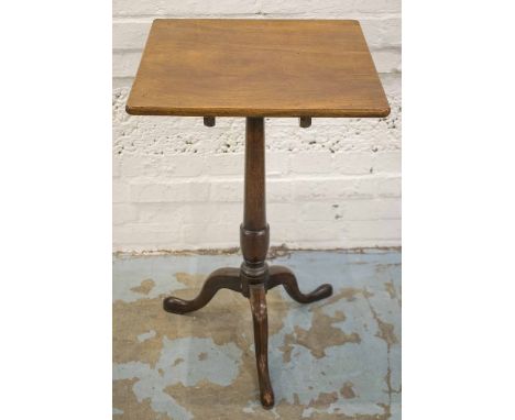 LAMP TABLE, George III mahogany tilt top on tripod supports, 47cm x 47cm x 76cm H. 