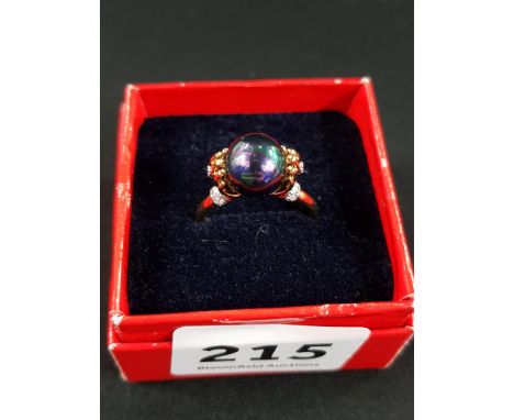 BLACK PEARL IN HANDS RING