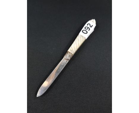 ANTIQUE SILVER AND MOTHER OF PEARL FRUIT KNIFE