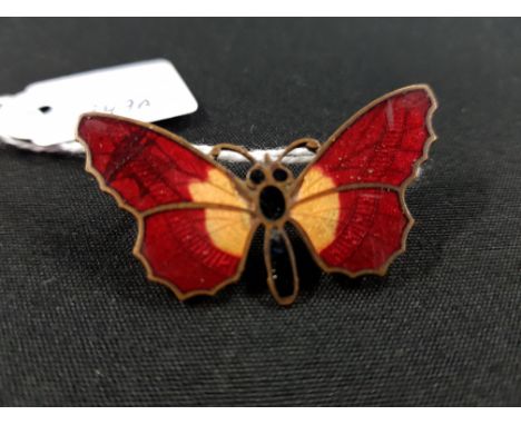 1920'S ART DECO ENAMEL BUTTERFLY BUCKLE