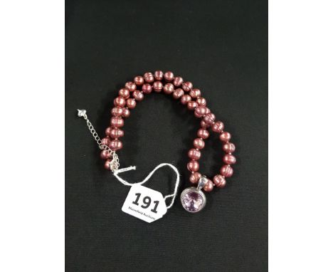 PINK CULTURED PEARL NECKLACE