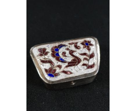 SILVER &amp; ENAMEL PILL\SNUFF BOX