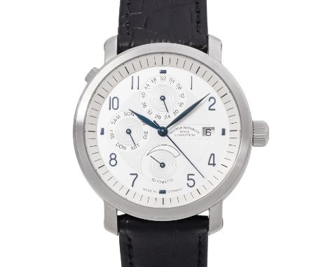 MÜHLE GLASHÜTTE Business Timer Ref M1-30-60 Herrenuhr. Box und Papiere. Edelstahl. Glasboden. Automatik-Werk Kal. ETA 2892  i