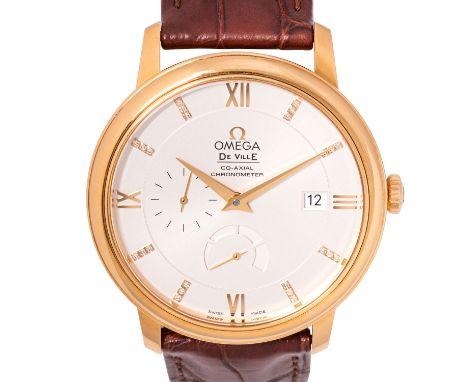 OMEGA De Ville Prestige Power Reserve Co-Axial Chronometer Ref. 42453402152001. Herren Armbanduhr von 2014. 18K Gelbgold. Ori