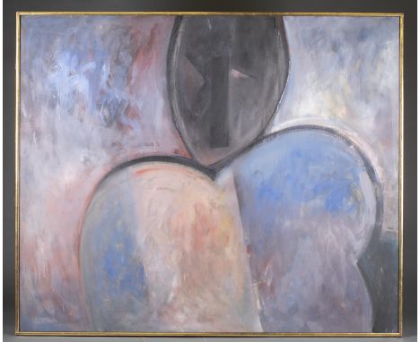 Simpson, Merton D. (America/ Africa, 1928-2013). Untitled depicting an abstracted figure. Oil on canvas. Merton Simpson Galle