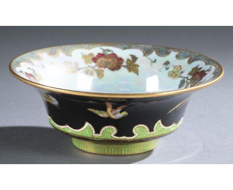 A Wedgwood "Crane and Rock" pattern, designed by Daisy Makeig-Jones (British, 1881-1945) lustre bowl. Circa 1925. Marked on b