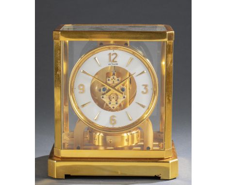 A LeCoultre "Atmos" clock designed by Jaeger-LeCoultre. Swiss. Circa 1960-1980. Serial number 52735. 9" x 7" x 5 1/4". Shippi