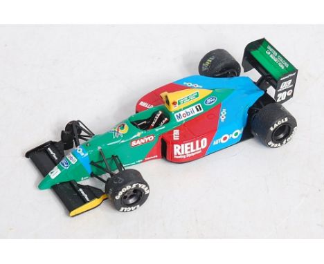 A Tamiyo Kits of Italy 1/43 scale white metal kit-built model of a Benetton B190 Formula 1 car, Monaco Grand Prix 1990, in or