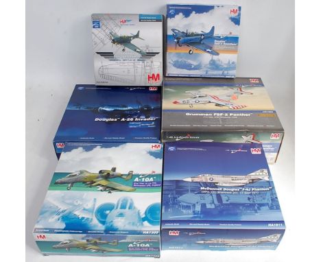 Six various Hobbymaster 1/72 scale boxed diecast aircraft, all appear as issued to include Ref. Nos. HA0130, HA1305, HA0102, 