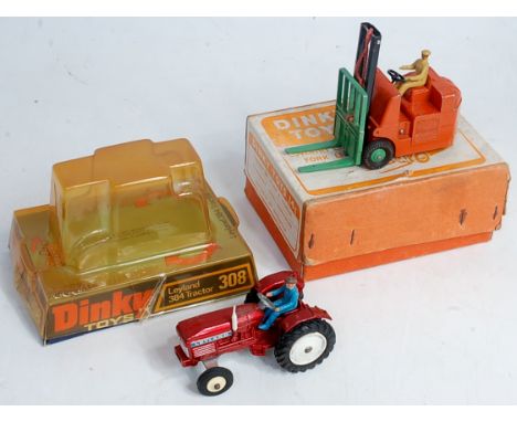 A Dinky Toys bubble-packed and boxed diecast group, to include No.308 Leyland 38F tractor, and a No.14C Coventry Climax forkl