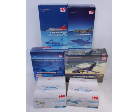 Six various plastic cased Hobbymaster 1/72 scale aircraft diecasts, mixed series and examples to include Ref. Nos. HA2503, HA