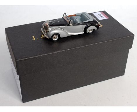 A J&amp;M Classics 1/43 scale white metal model of an Alvis TC21 Grey Lady 100, finished in black, silver and grey, model No.