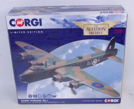 A Corgi Aviation Archive model No. AA39502 1/72 scale model of a Short Sterling Mk1 Flight Sgt Middleton Victoria Cross 1942 