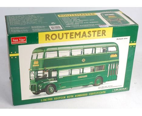 A Sunstar Green Line Routemaster 1/24 scale diecast model (NM-BG)