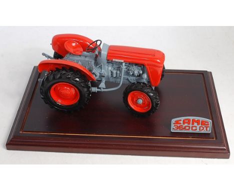 A Country Artists resin scale model of a Same 360CDT tractor finished in grey and red, sold in the original perspex display c