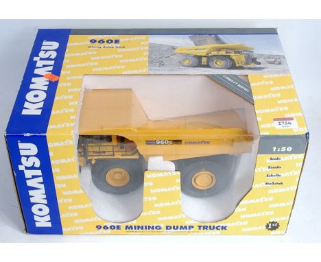 A Komatsu 960E mining dump truck by First Gear, 1/50 scale diecast modal, in original window box (NM,BVG)