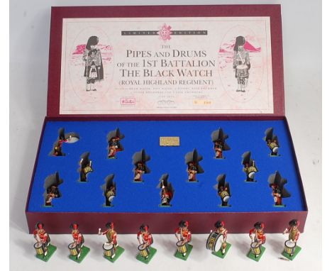 A Britains modern release No. 5196 limited edition Blackwatch Royal Highland Regiment Pipes &amp; Drums of the First Battalio