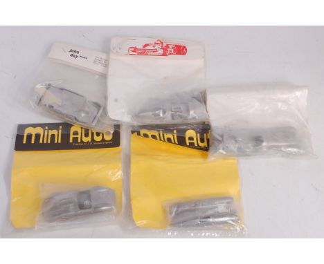 Five various bagged 1/43 scale white metal Classic Car kits to include John Day and Mini Auto examples, all appear as issued 