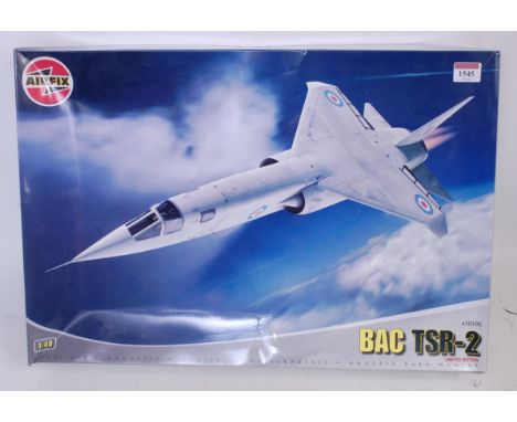 An Airfix 1/48 scale plastic kit for a BAC TSR-2 aircraft in the original all-card box, unmade example