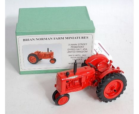 A Brian Norman Farm Miniatures 1/32 scale white metal and resin model of a Nuffield Universal V front axle row crop Perkins d