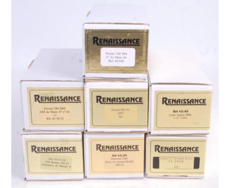 Seven various Renaissance 1/43 scale resin classic car kits, all appear as issued in the original boxes, examples to include 