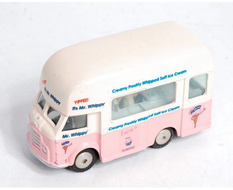 A repainted Code 3 Corgi Toys Smiths carrier shop converted into a Mr Whippy ice cream van, a very well done example