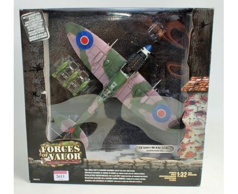 A Forces of Valor 1/32 scale model of a UK Spitfire Mk1X No. 132 The Netherlands 1945, model No. 86000 in the original window